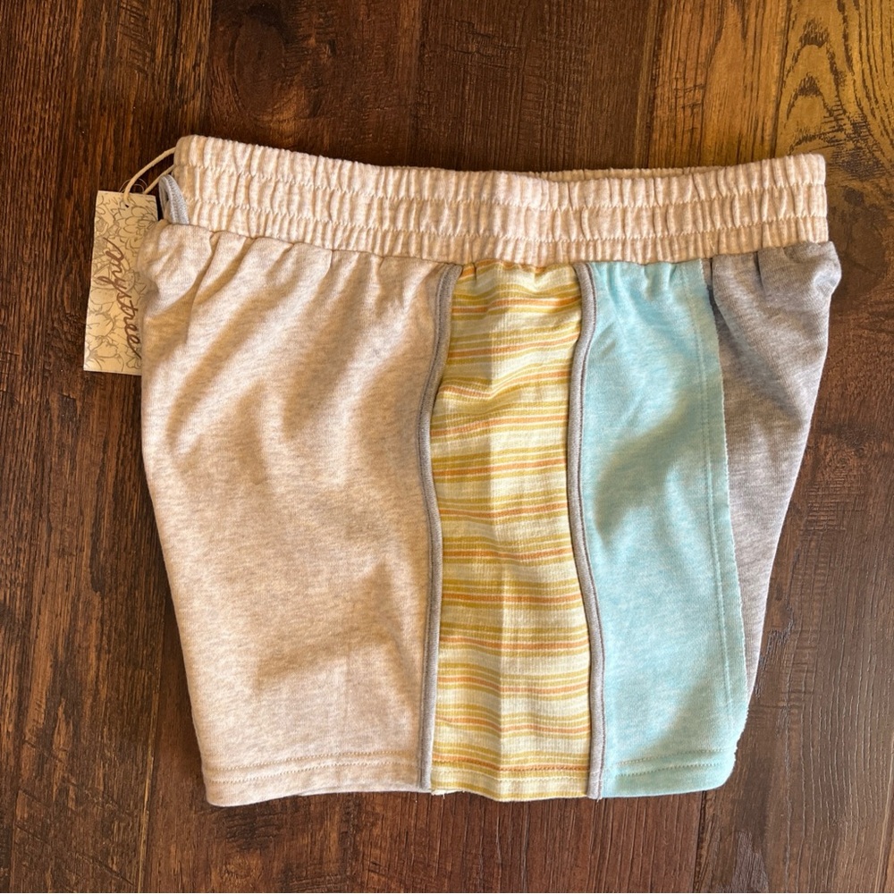 Mystree Women's Colorblock Patchwork Knit Elastic Waistband PullOn Shorts Size S - Picture 5 of 8